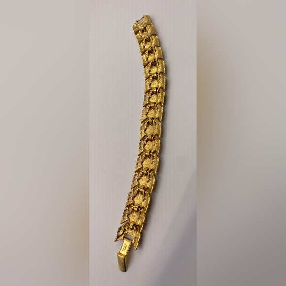 Napier Gold Tone Woven Chain Link Bracelet - Picture 3 of 8